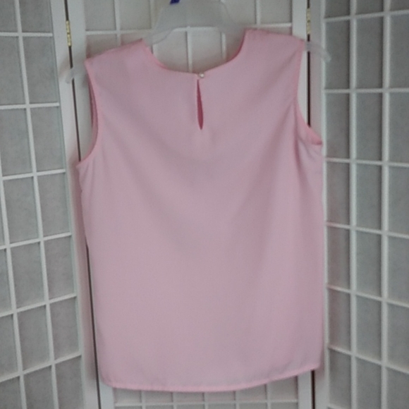 🎃 Bonworth sleeveless, pink sheer blouse - Picture 3 of 6